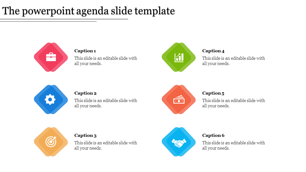 Download Unlimited PowerPoint Agenda Slide Template